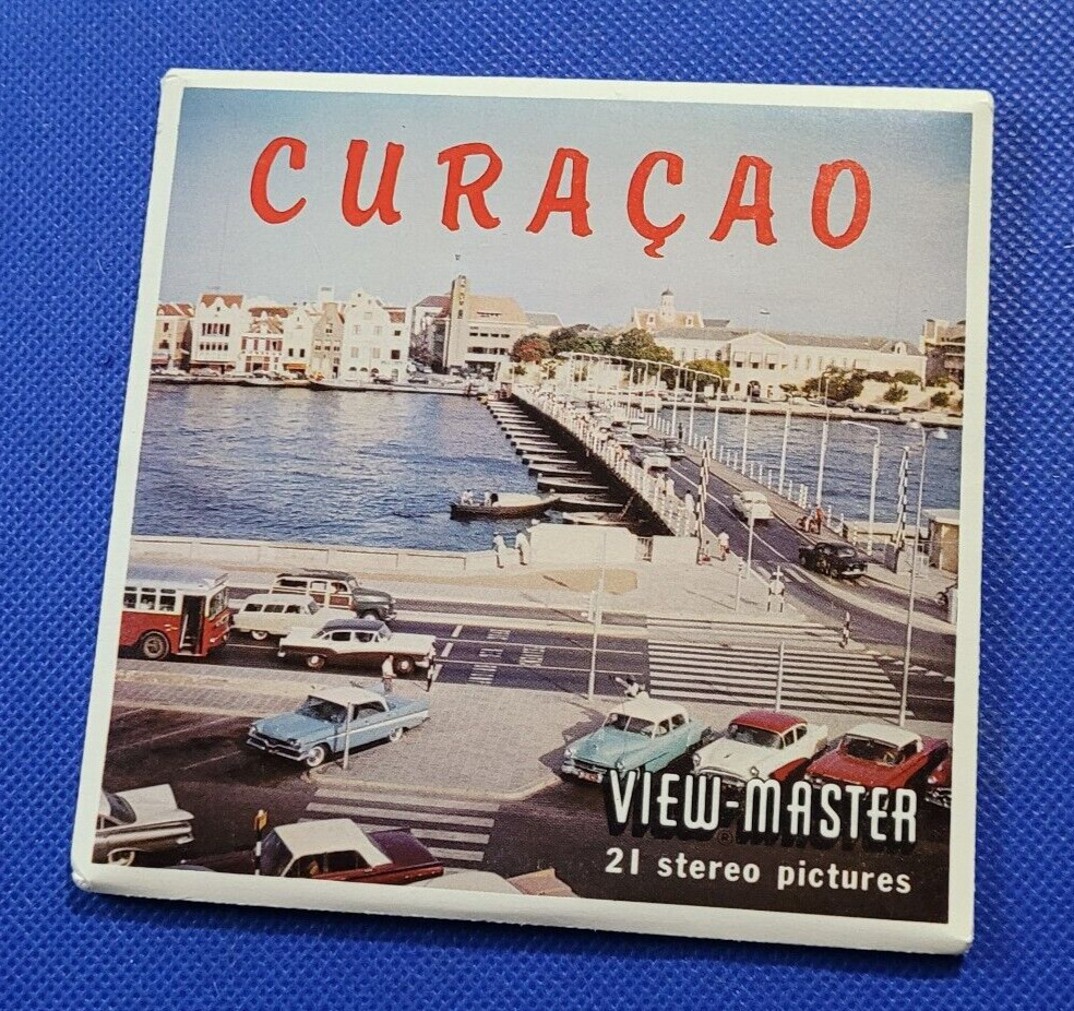B037 Curacao & Aruba Willemstad Netherlands Antilles view-master 3 Reels Packet
