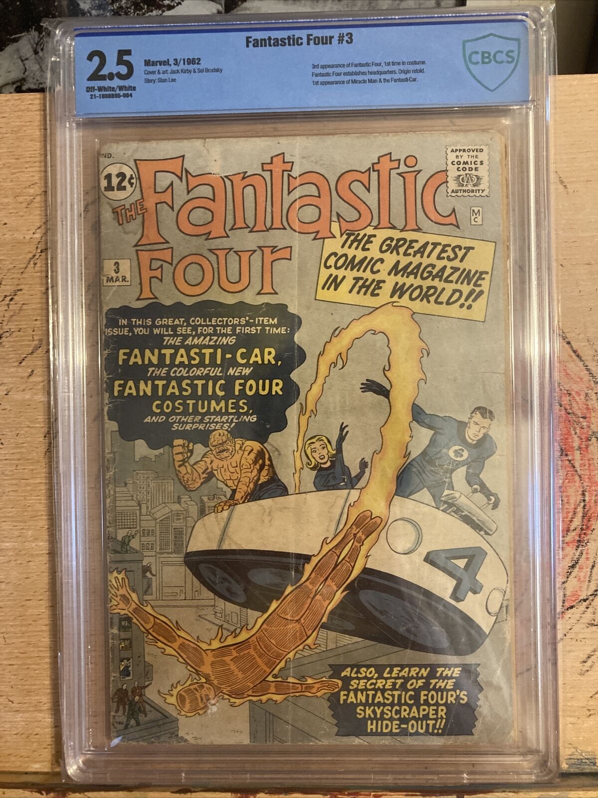 Fantastic Four #3 (1962) - 1st Costumes - CBCS 2.5 (Beautiful) 1st Fantasticar