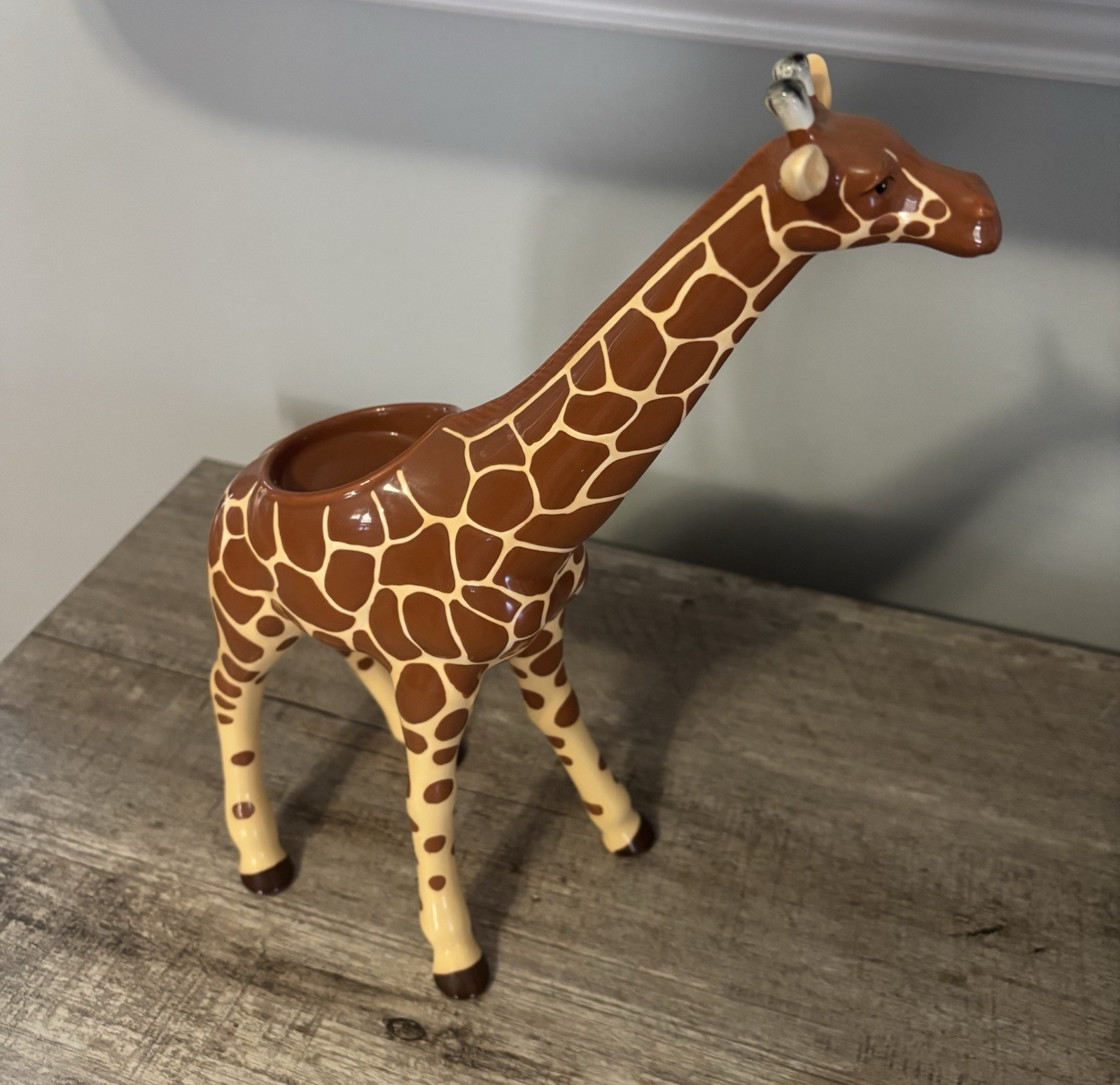 PartyLite P9620 Giraffe Votive Candle Holder Ceramic African Safari Decor