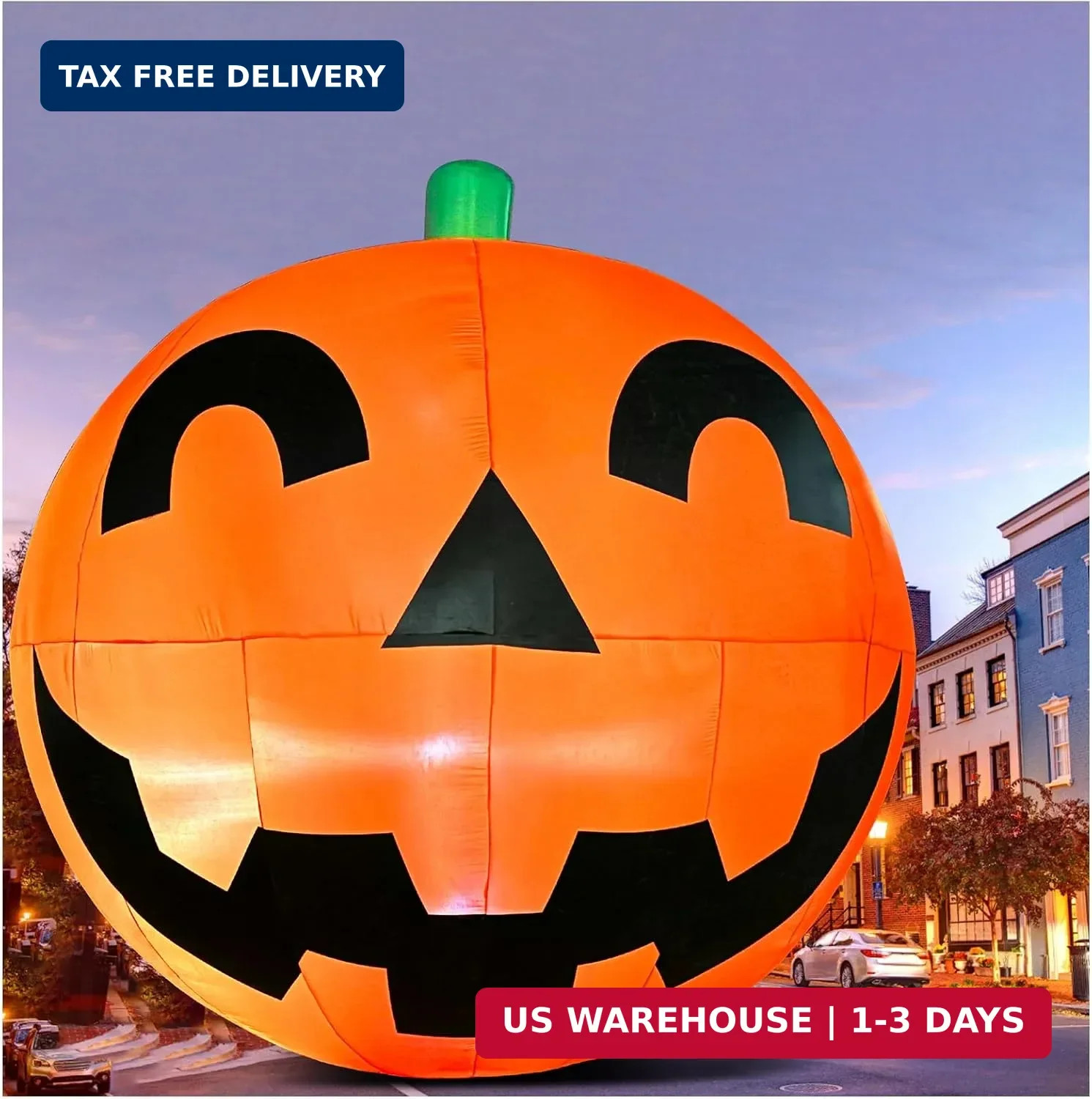 Giant 11.2Ft Halloween Inflatables Pumpkin Decorations, Extra Large Halloween Bl