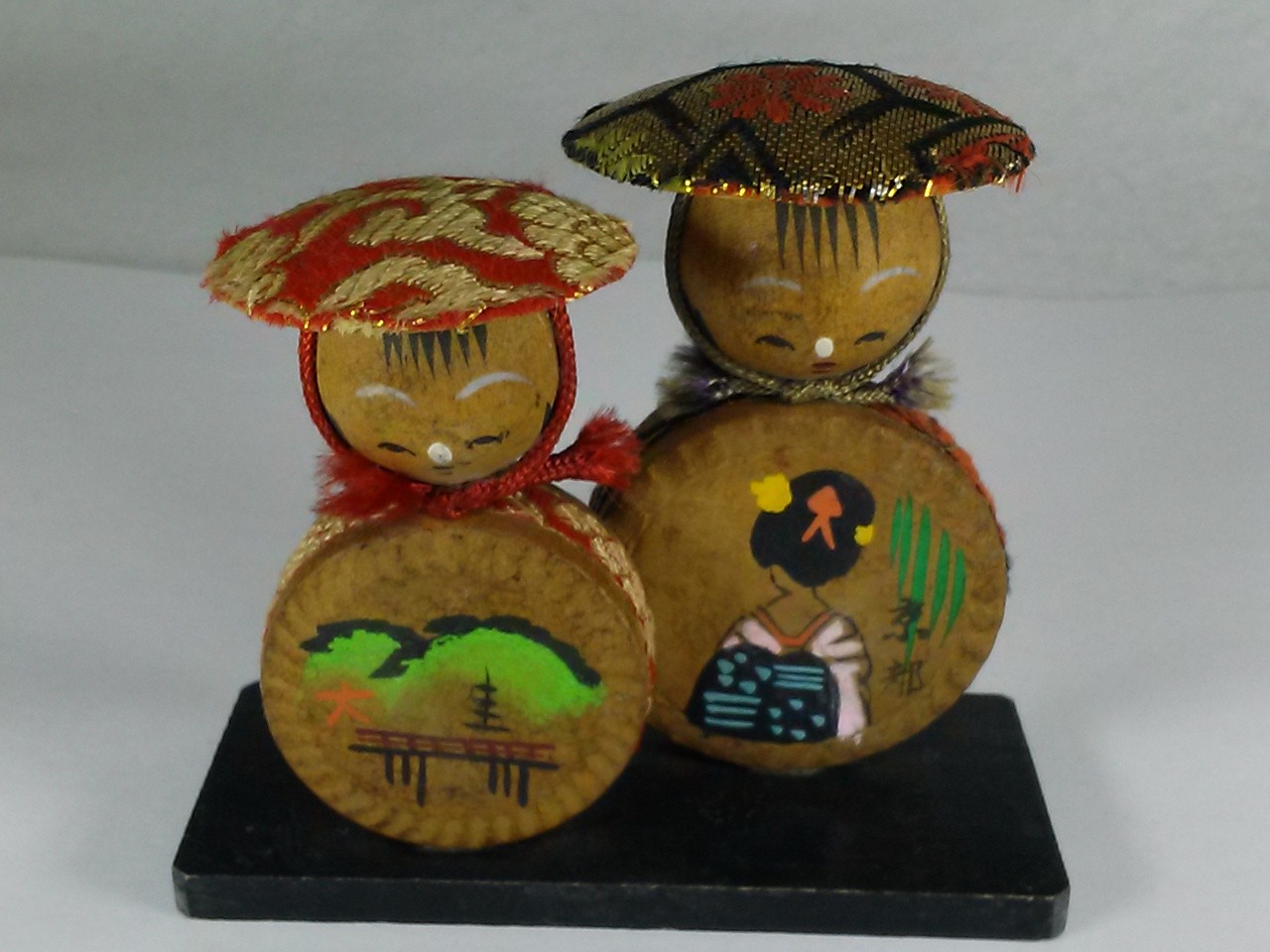 A couple's kokeshi figurine / in KYOTO Japan