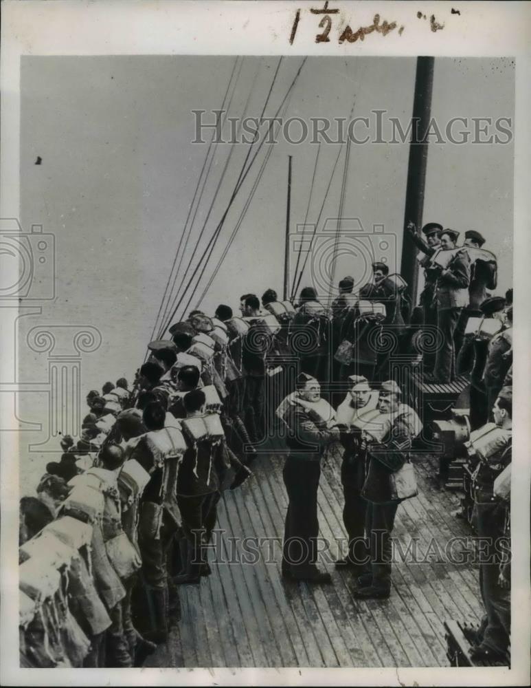 1939 Press Photo British Expeditionary Force Troops Arrive in France, WWII