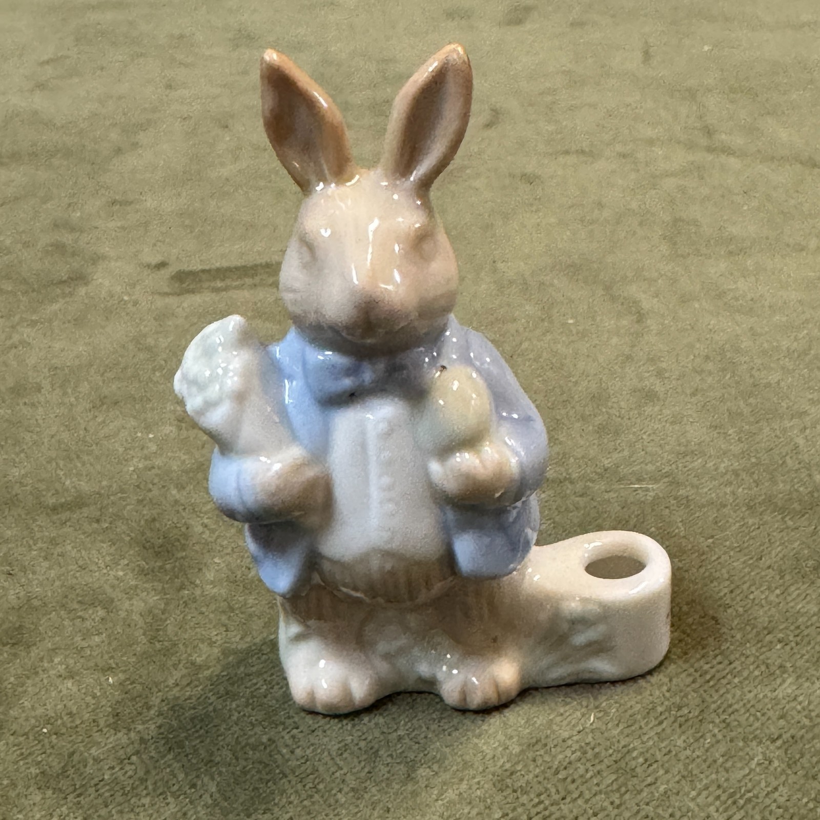 Vintage Biedermann Porcelain Easter Bunny Rabbit Mini Candle Holder Vintage Biedermann Porcelain Easter Bunny Rabbit Mini Candle Holder