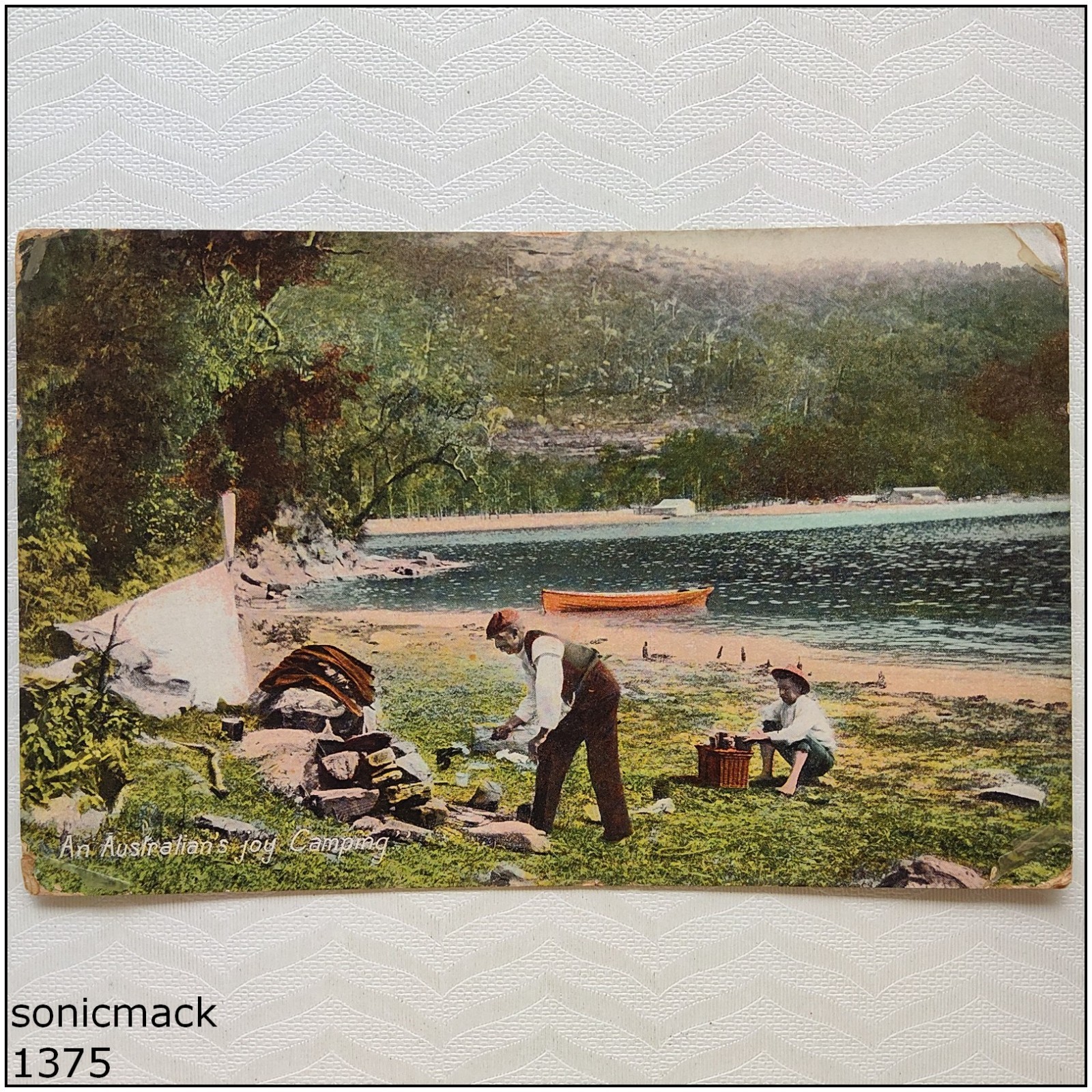 An Australian\'s joy Camping Vintage Postcard (P1375) An Australian\'s joy Camping Vintage Postcard (P1375)