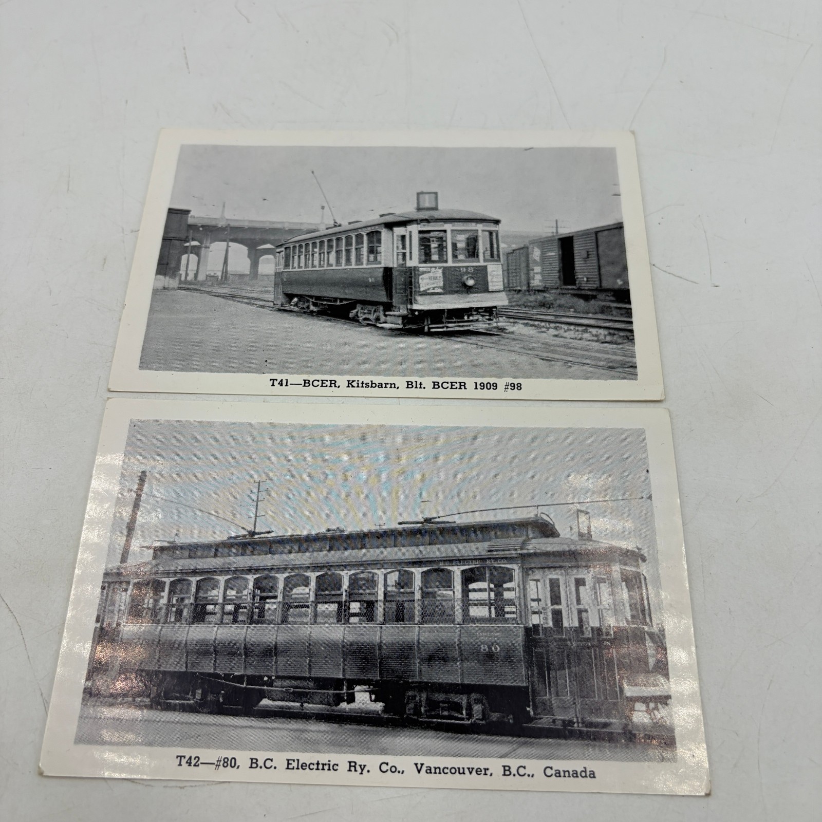 Vancouver BC Electric Railway Trolley Postcards Lot 2 Cars 80 98 Mike Boyar