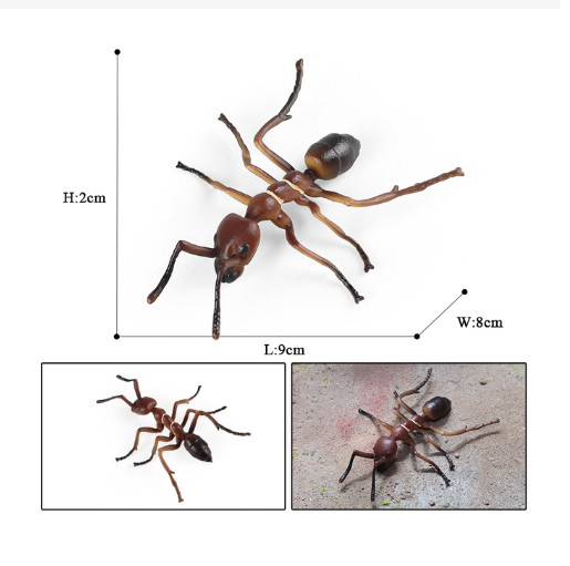 9cm Mini Ant Insect PVC Toy Animal Figure Doll Kids Gift