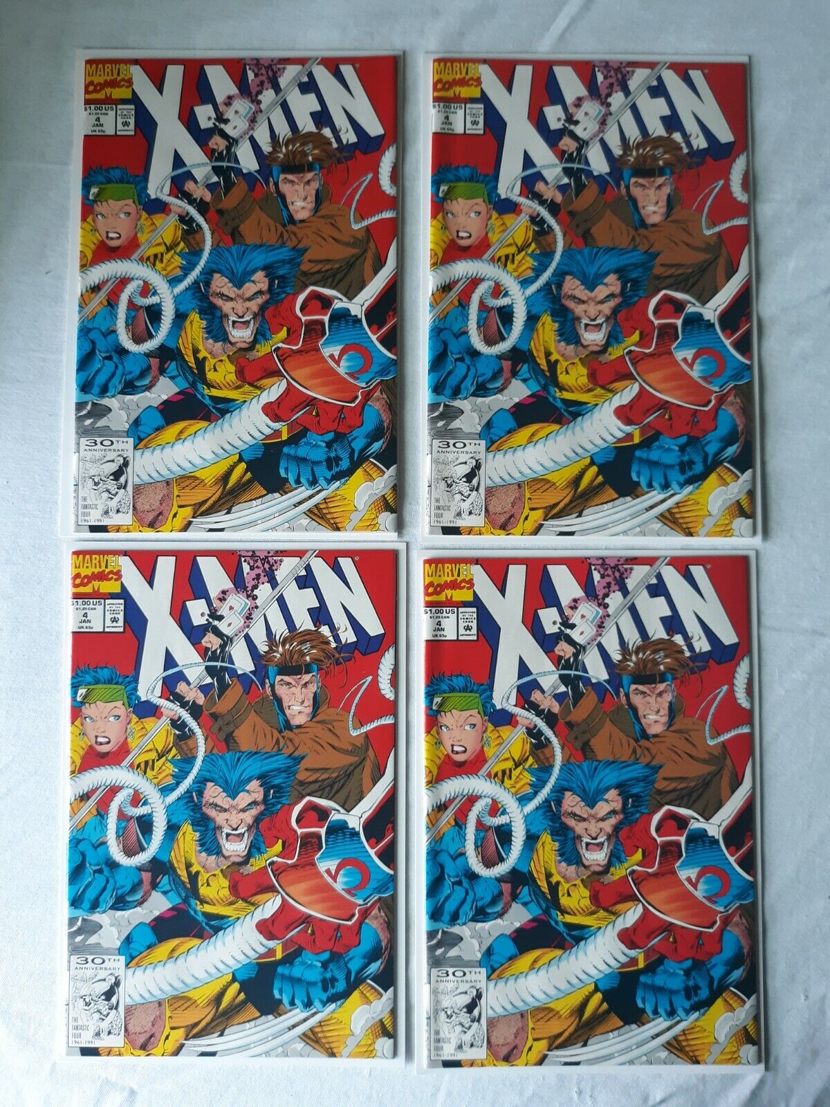 X-Men #4 - 1st App Omega Red 🔑 *4copies* NM/NM+ see pictures***4 comic lot