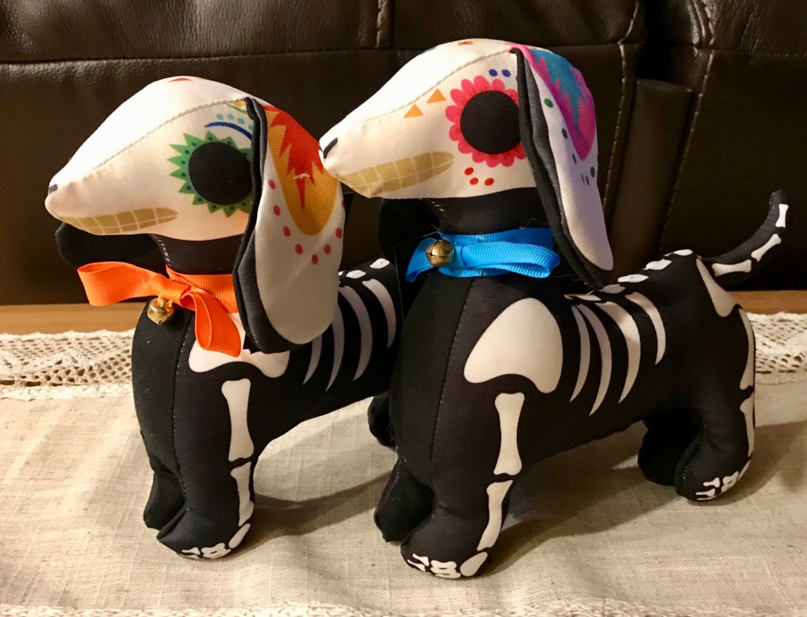 Pair of 2- DACHSHUND Sugar Skull 🕷 HALLOWEEN Figures DAY OF THE DEAD Target