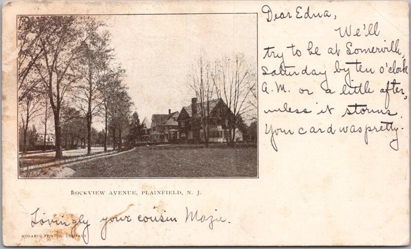 PLAINFIELD, New Jersey Postcard \