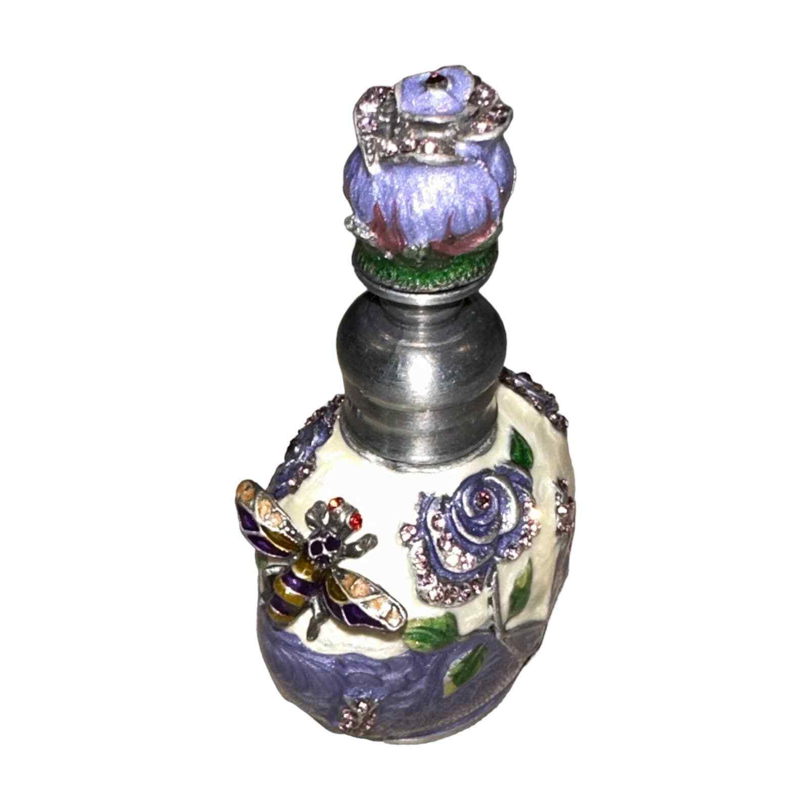Evenchae Bee & Roses Glass Perfume Bottle, 6 ml, Empty - w/Gift Bag