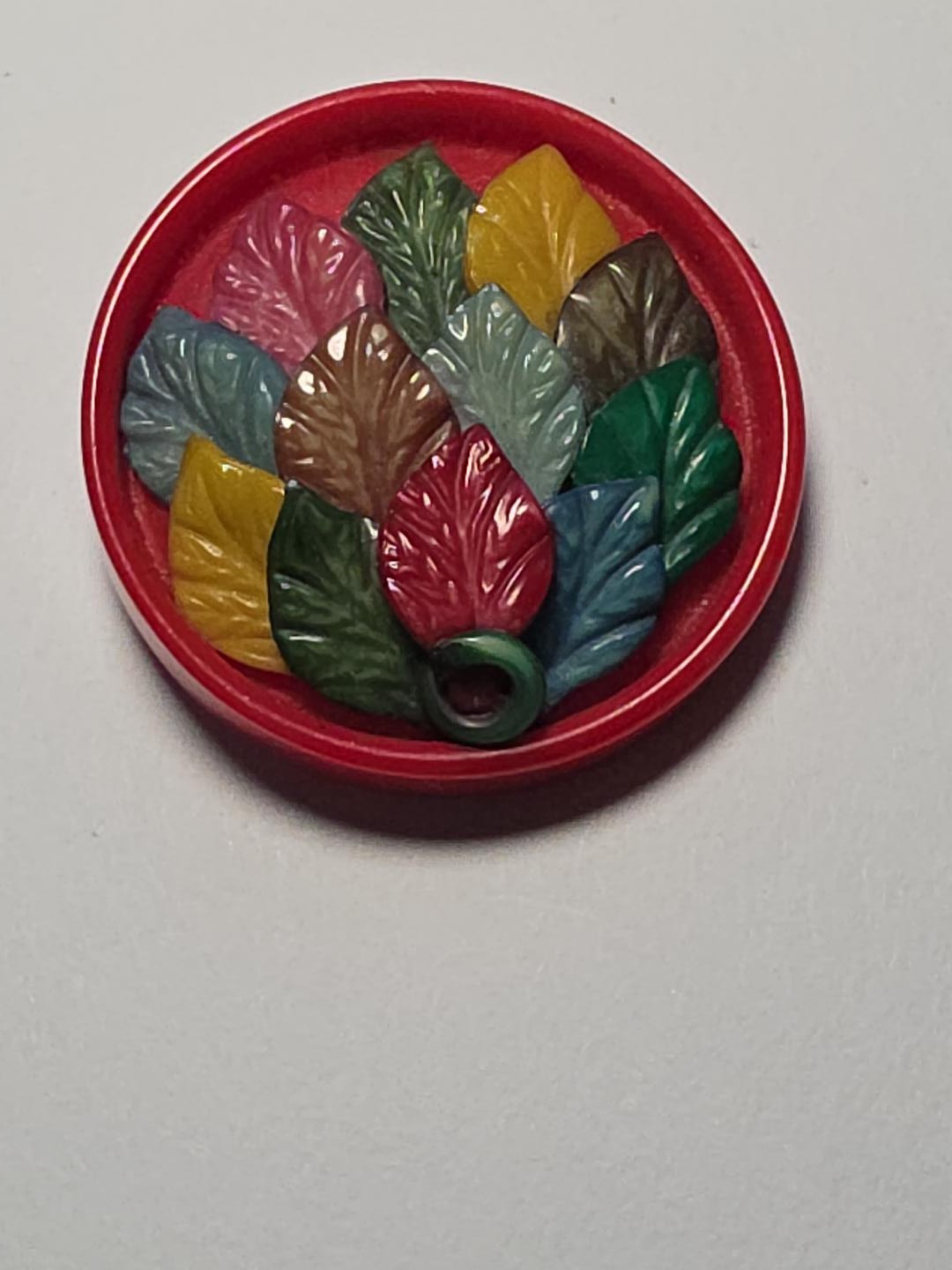 VTG Vintage Button, Autumn Leaves Fall unique & rare, Antique VTG Vintage Button, Autumn Leaves Fall unique & rare, Antique