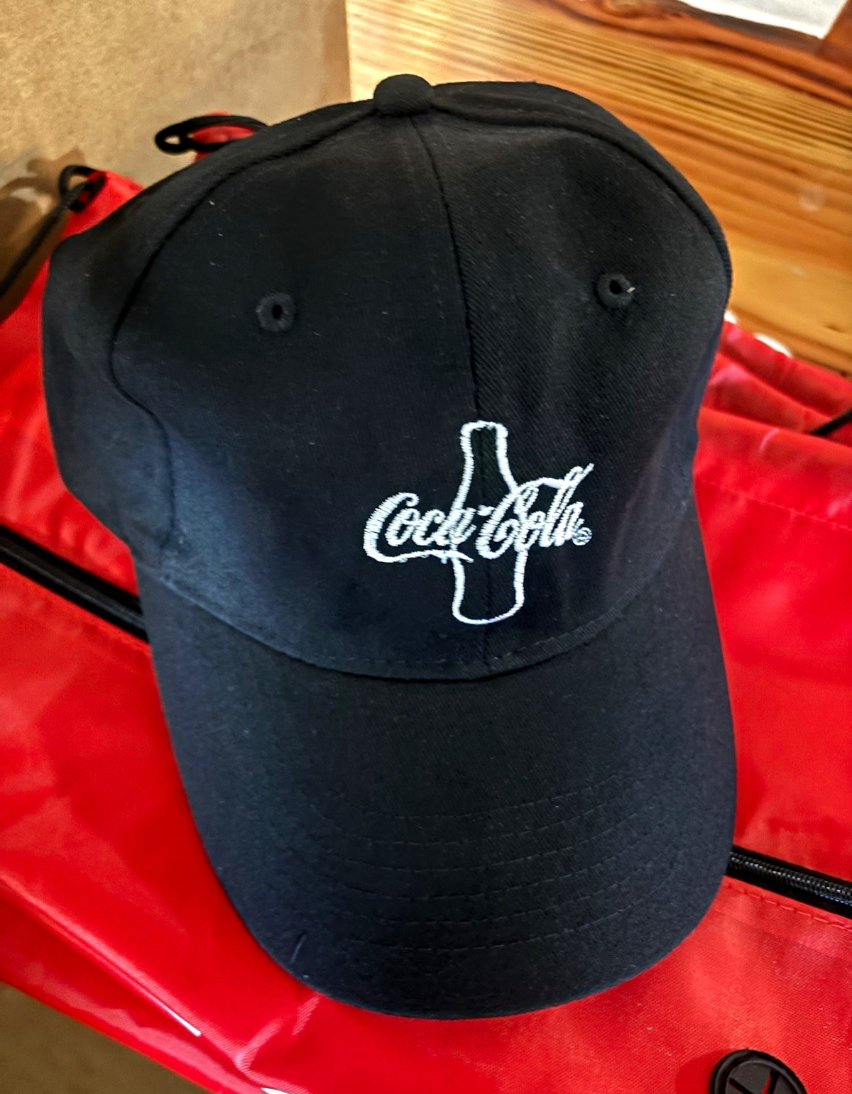 Coca-Cola Black Adjustable Strapback Baseball Cap Advertising Hat Soda Theme