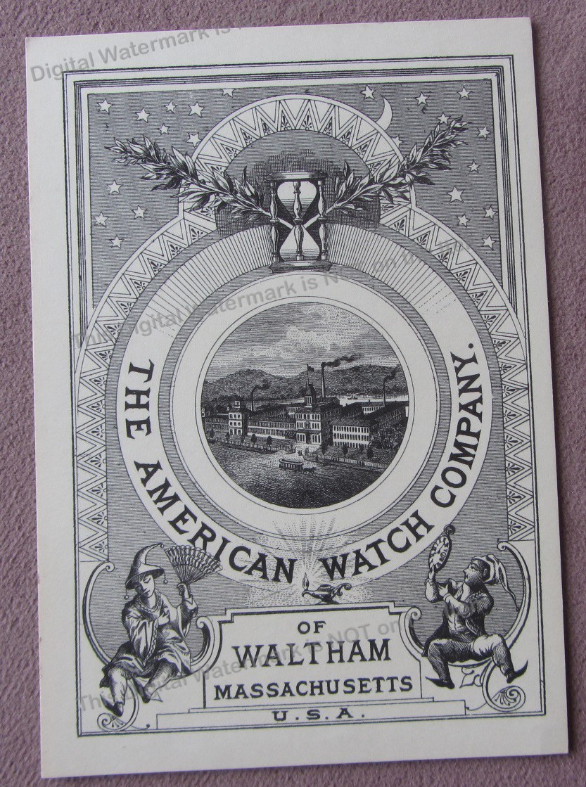 1910s The American Watch Company of Waltham Mass Factory Advertising Postcard