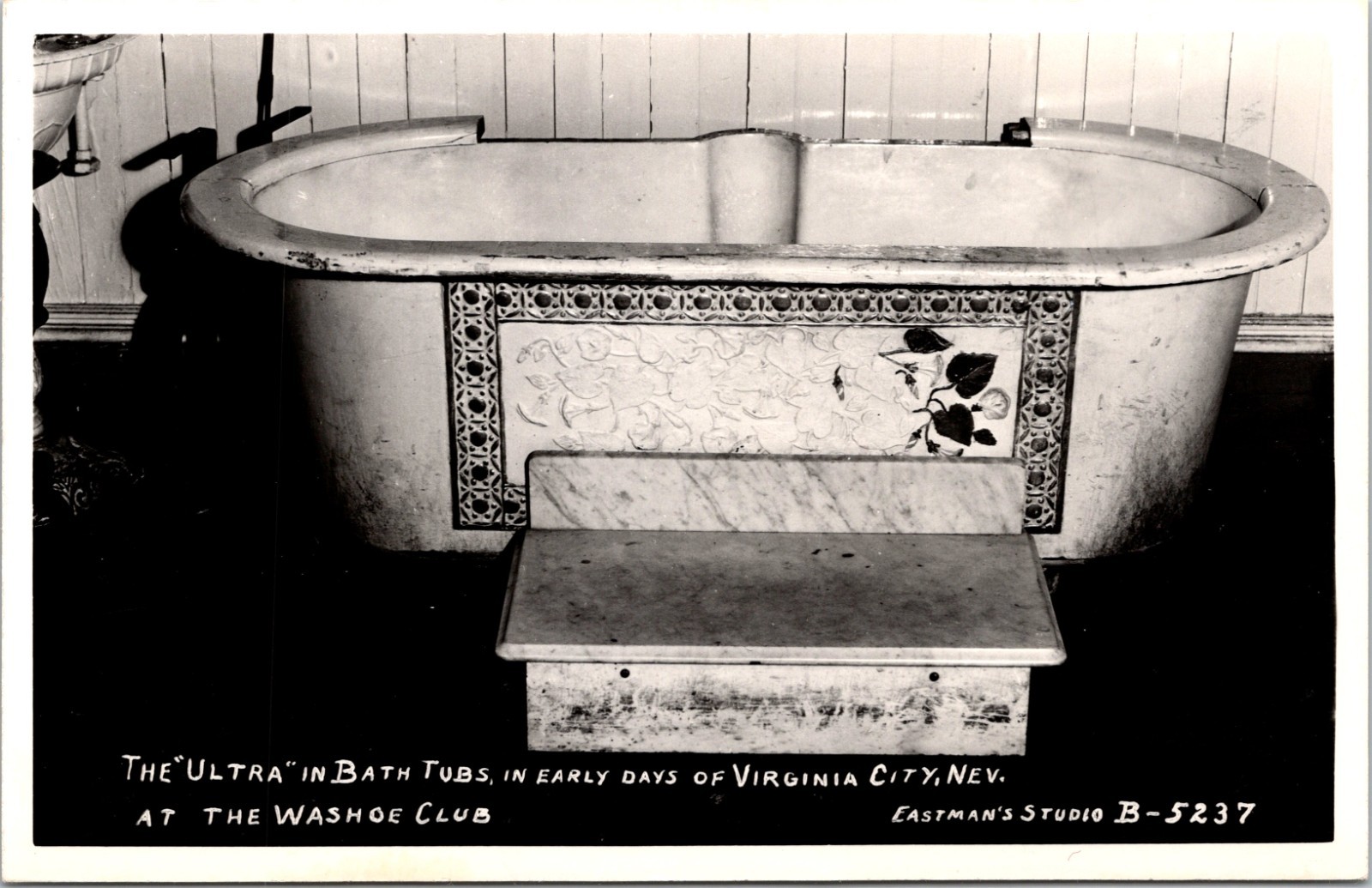 Vintage Ultra Bathtub at Washoe Club Virginia City Nevada Postcard RPPC Vintage Ultra Bathtub at Washoe Club Virginia City Nevada Postcard RPPC