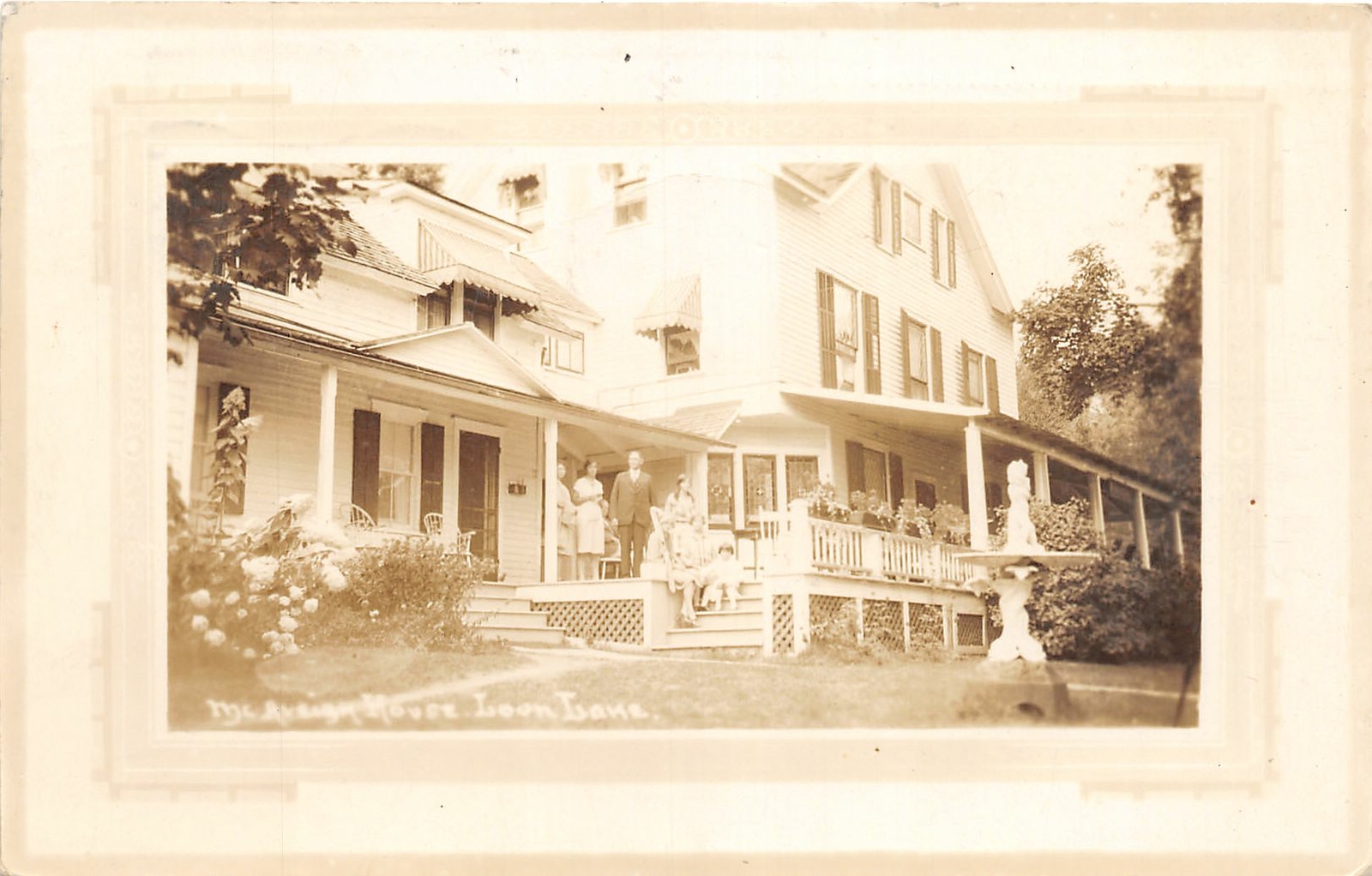 PC1/ Loon Lake Adirondacks New York RPPC Postcard c1910 House Vacation 118