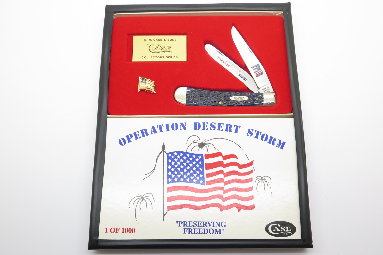Vintage 1991 Case XX 6254 Trapper Operation Desert Storm Folding Pocket Knife