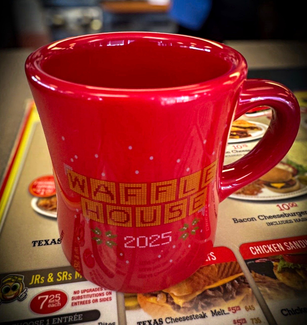 Waffle House Waffle Home for the Holidays Red Christmas Coffee Mug Rare 2025 ed. Waffle House Waffle Home for the Holidays Red Christmas Coffee Mug Rare 2025 ed.