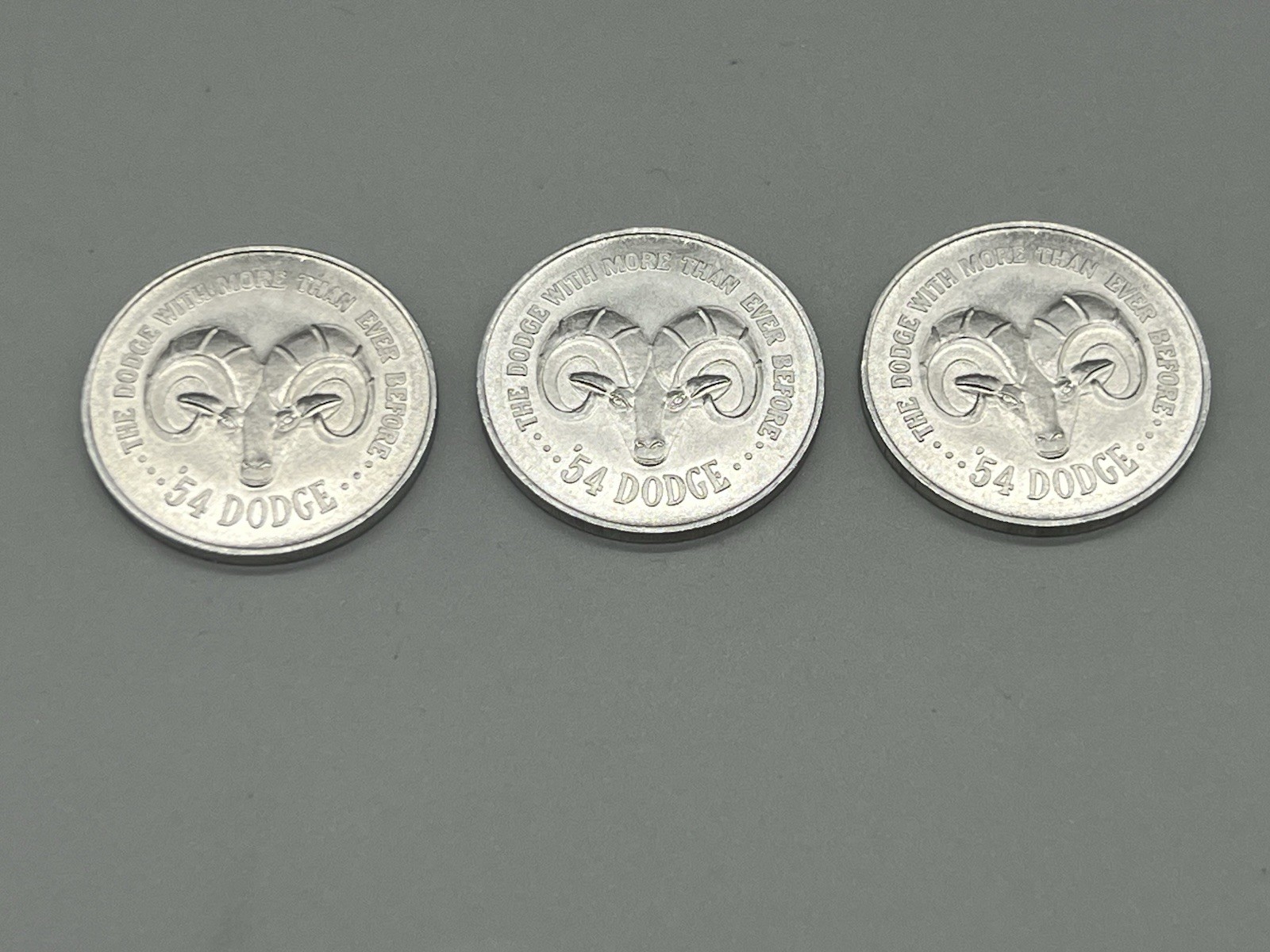 1954 Dodge Dealer Promotional Tokens Lot of Three