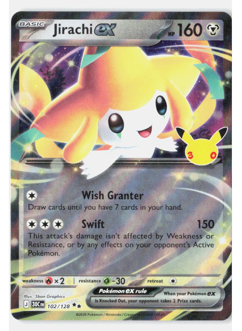 Jirachi ex Holofoil[30C - 102/128] (NM) Pokemon