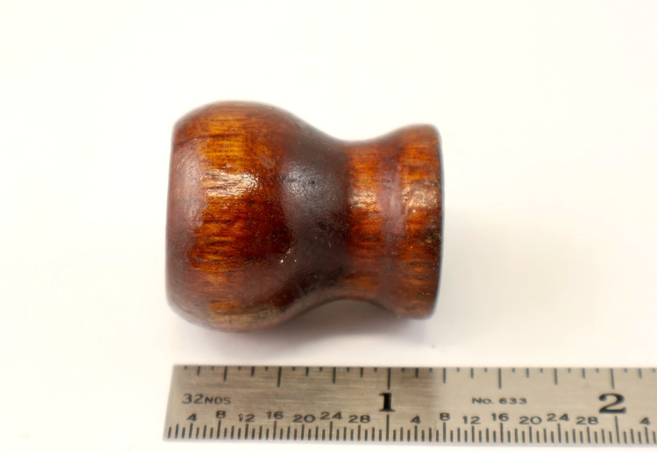 Shelton Block Plane Part: Wooden Front Knob + Brass Attaching Screw - MT Tools