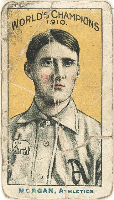 Philadelphia Athletics Cy Morgan 1910 World's Champions Baseball Card Portrait