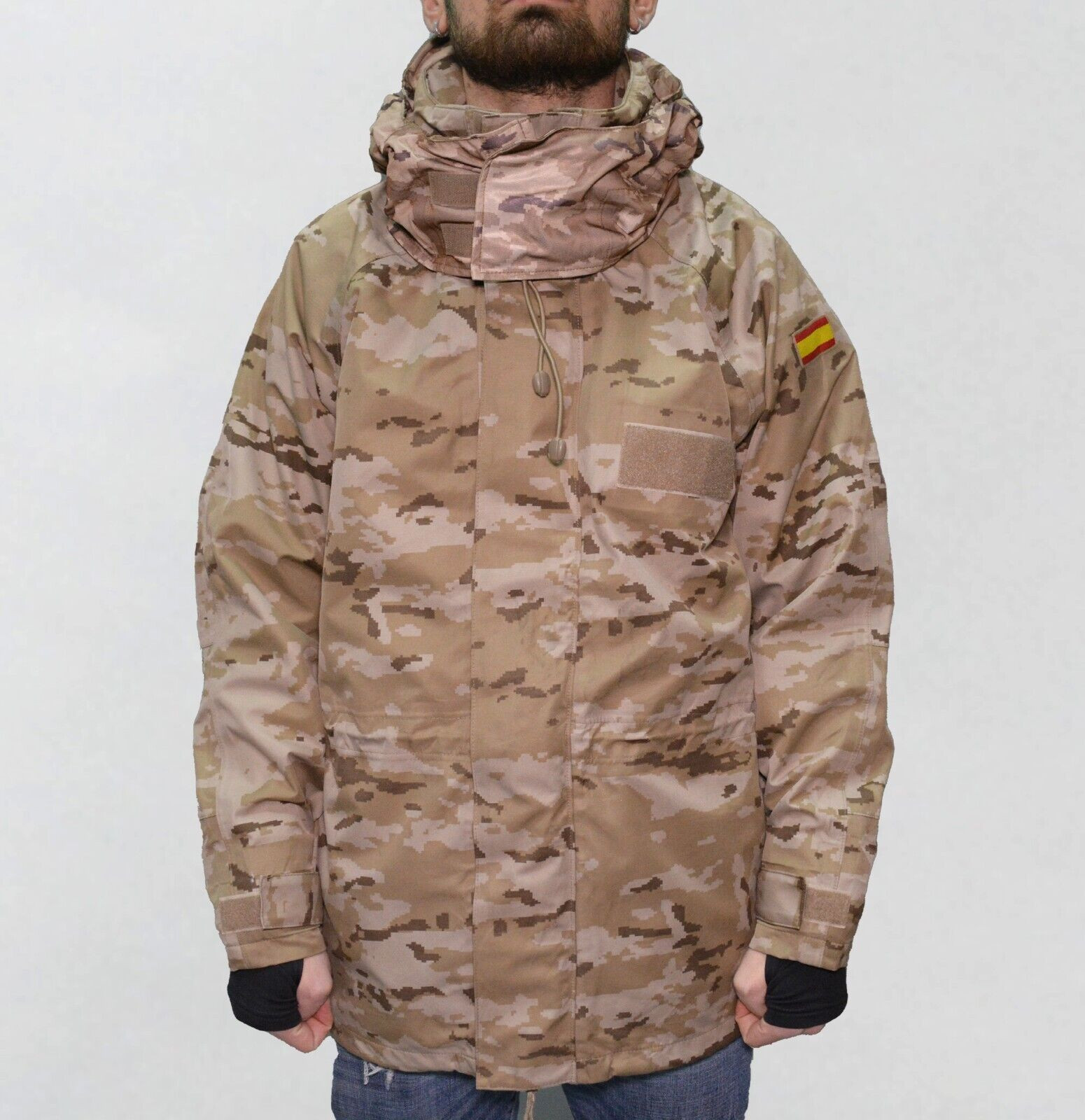 Rare Parka Digital Pixel M09 Spanish Army Goretex Lined Salopette Size M/L