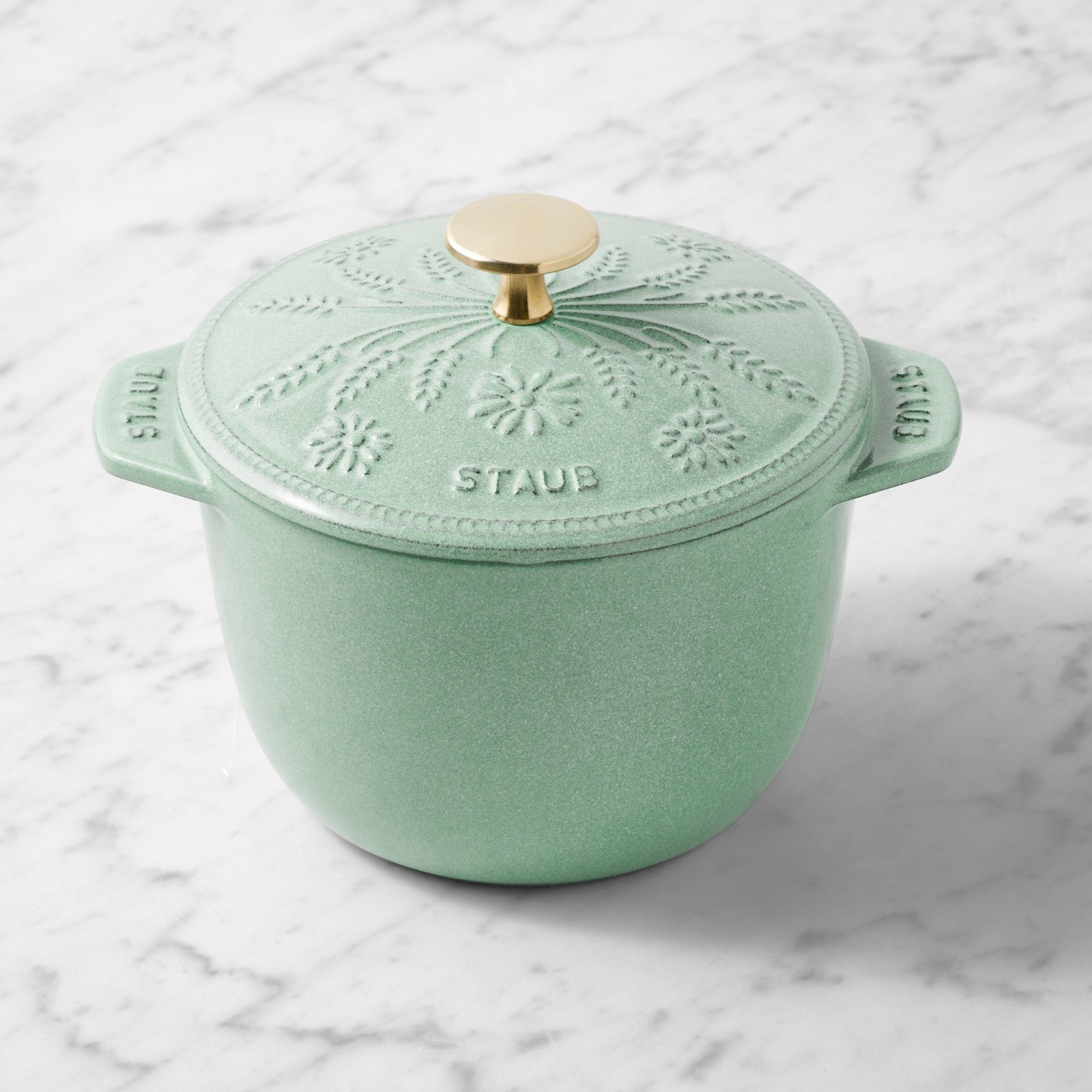 Staub Floral Petite French Oven 1.5 Qt Enameled Cast Iron Staub Floral Petite French Oven 1.5 Qt Enameled Cast Iron