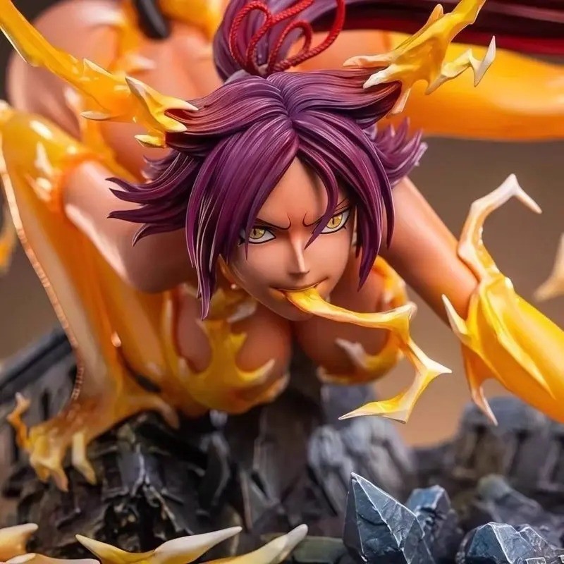 Share Bleach Shihouin Yoruichi Cat Girl Figure 25cm PVC Flash Goddess Statue