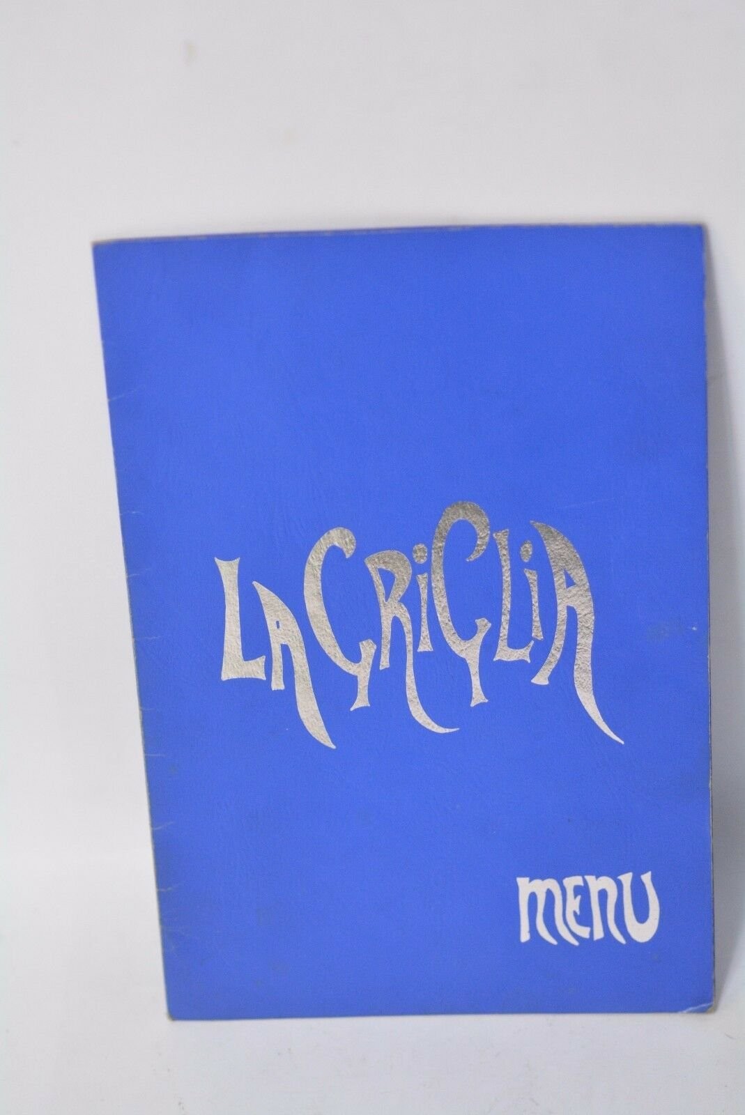 Vintage LA CRICLIA Restaurant Menu Doral Florida