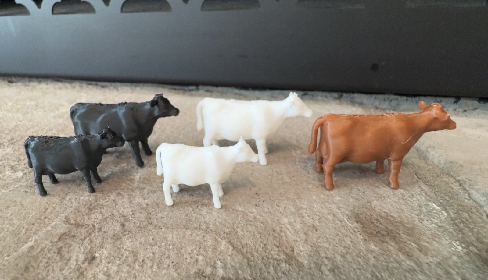 1/64th TOY Cows With Calves - 3D Printed - Red Angus