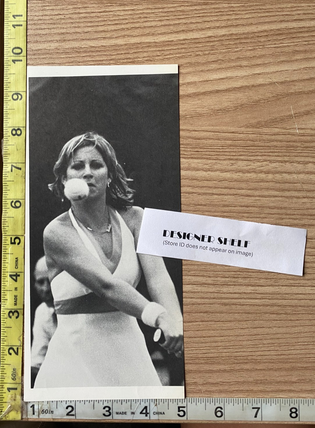 Chris Evert Tennis Player Hitting Ball Court Action Scene 1978 Book Photograph