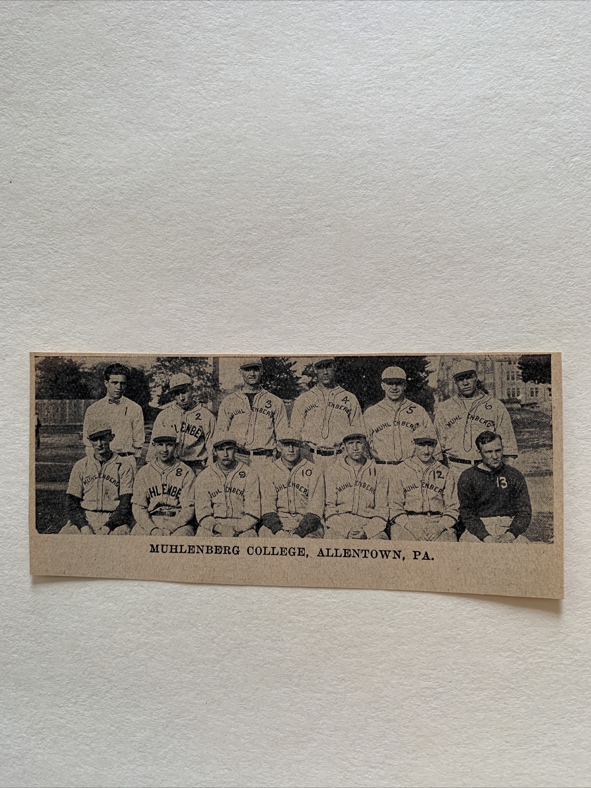 Muhlenberg College Allentown PA Pennsylvania 1926 Baseball Team Picture
