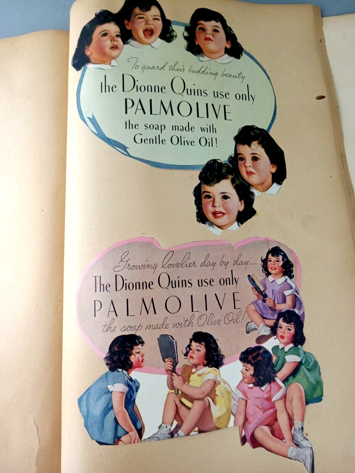 1930's Scrapbook Filled w/ Magazine Pictures Shirley Temple Advertising Ephemera