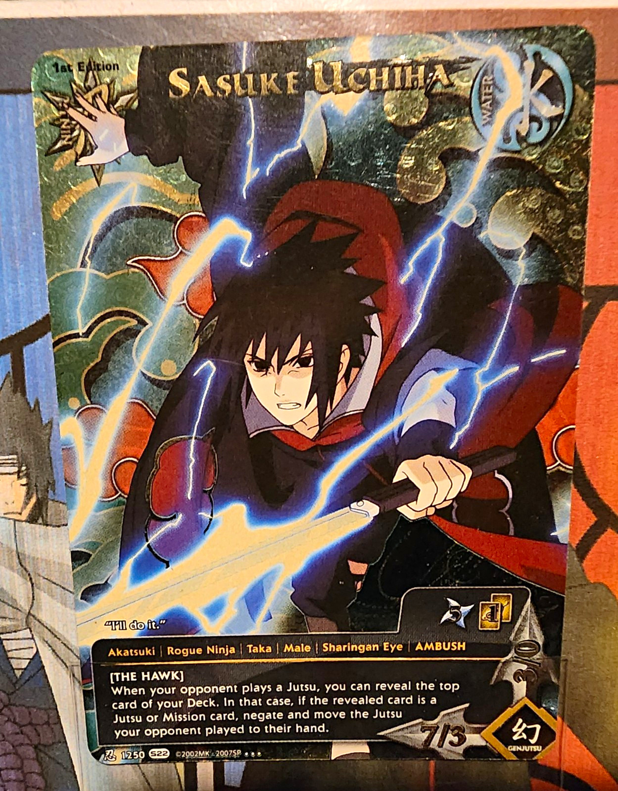 Bandai Naruto CCG Sasuke Uchiha 1st Edition, English Card, The Hawk 1250 Bandai Naruto CCG Sasuke Uchiha 1st Edition, English Card, The Hawk 1250