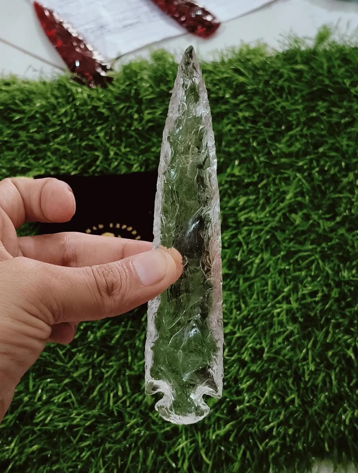 Clear Quartz Crystal Arrowhead Spearhead – Handmade Healing Stone 1–6 Inch