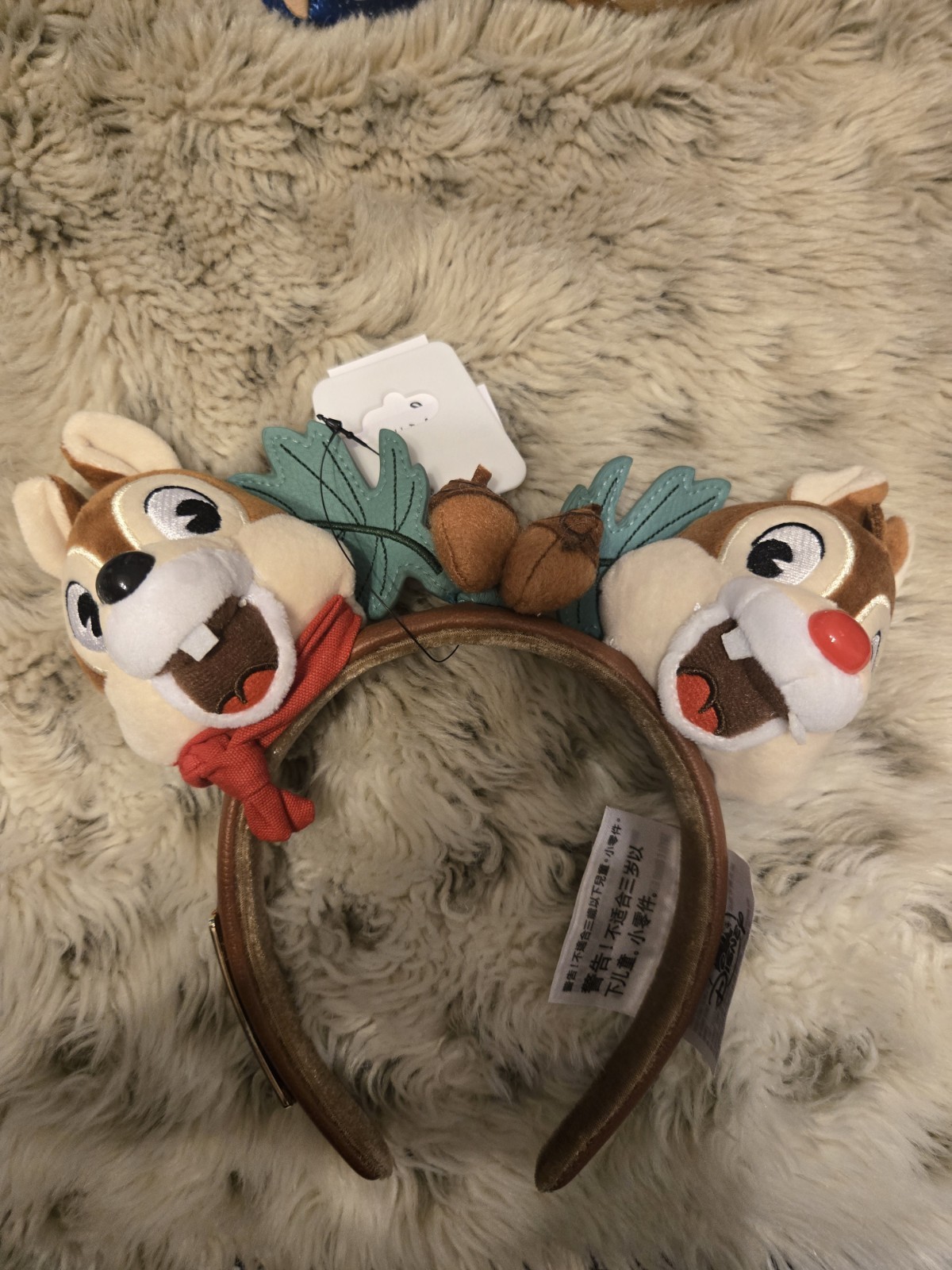 2021 Walt Disney World 50th Anniversary Fort Wilderness Chip & Dale Ear Headband