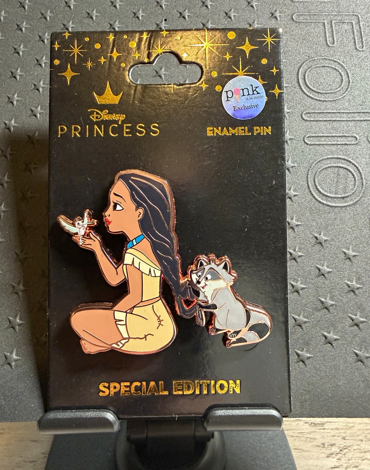 Disney Princess Pocahontas & Meeko Pink a la Mode Exclusive Enamel Pin