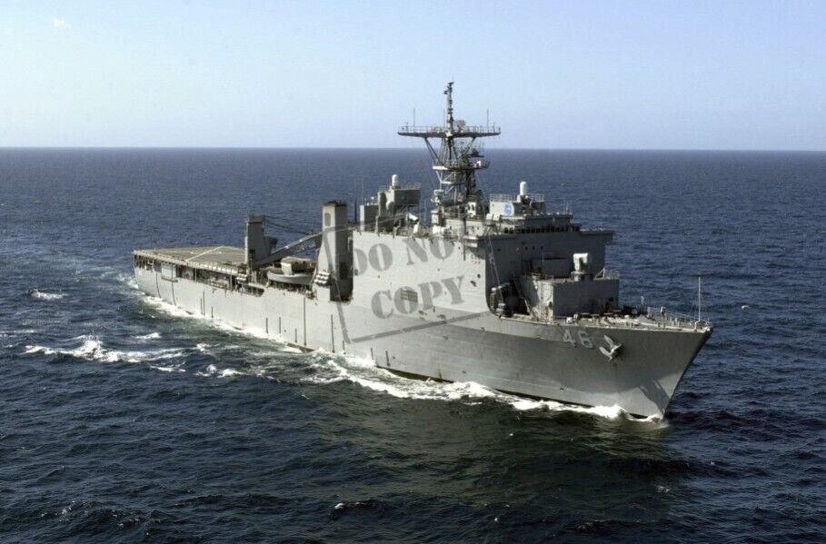 US Navy USN amphibious transport landing ship USS Tortuga (LSD 46) N4 8X12 Photo