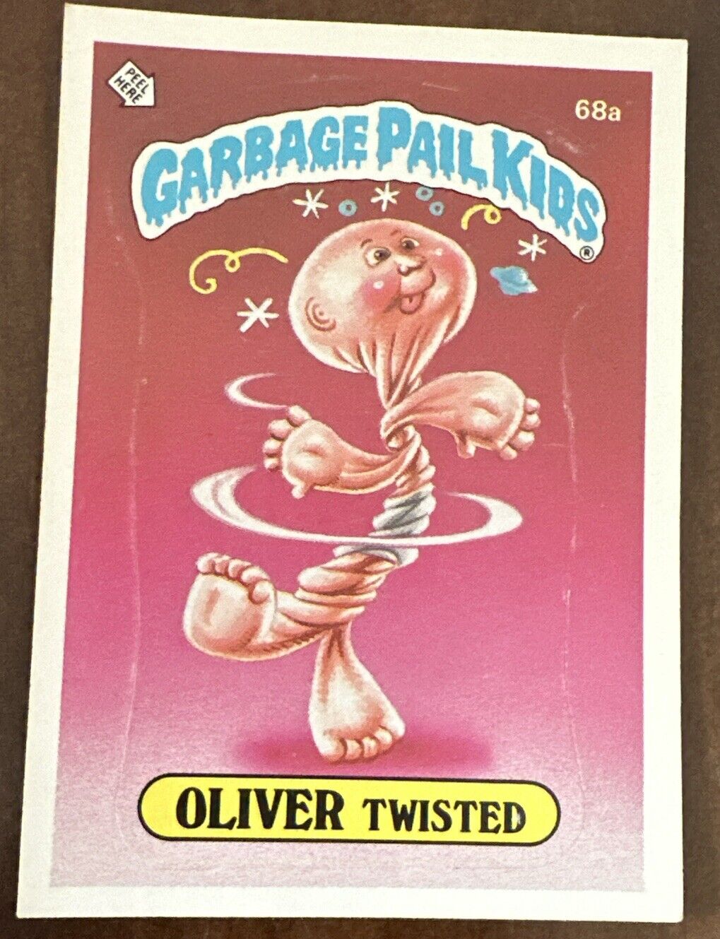 1985 Topps Garbage Pail Kids Original 2nd Series Card #68a OLIVER TWISTED
