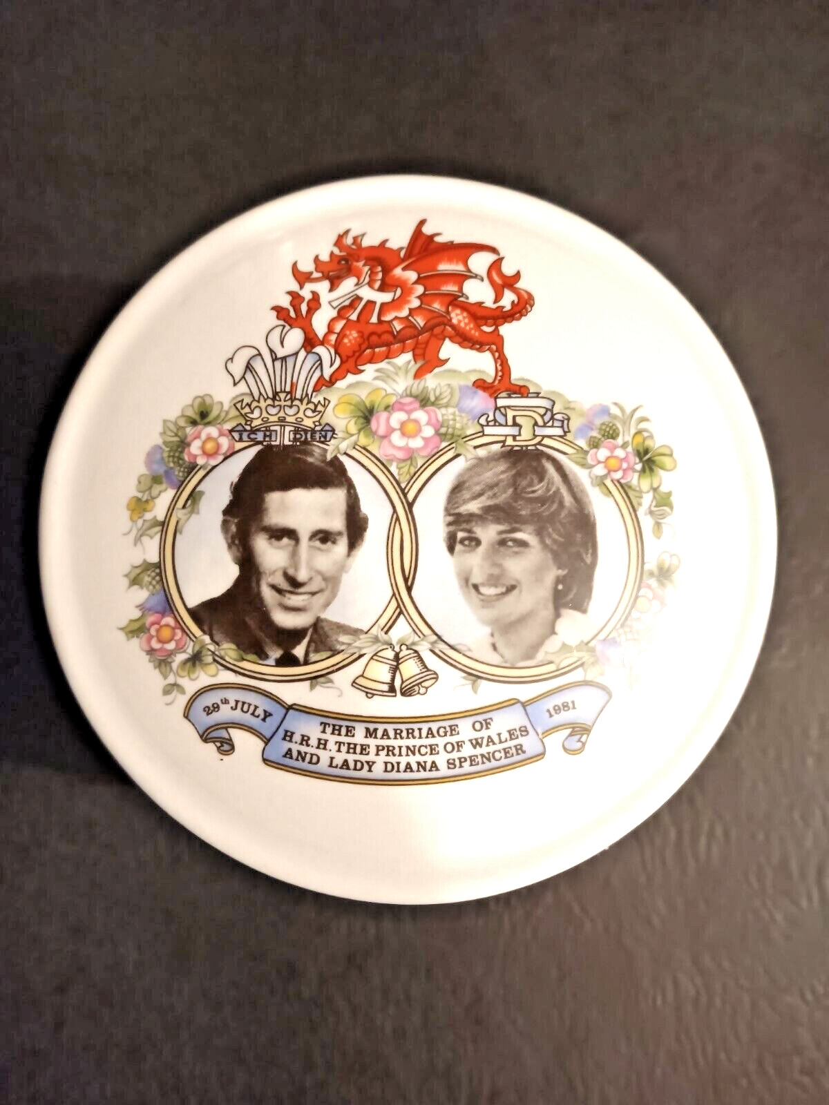 Vintage Sadler Marriage Prince Charles Lady Diana Commemorative Lid Trinket Box