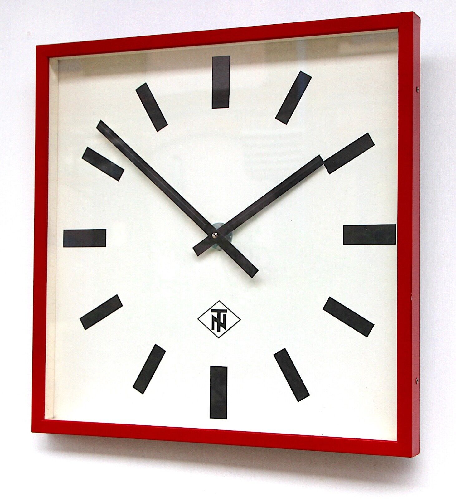 Large 43cm West German 1960s Industrial Factory Midcentury Vintage Wall Clock