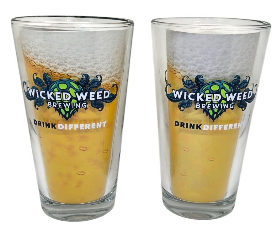 Wicked Weed Retro Pint Glass - Set of 2