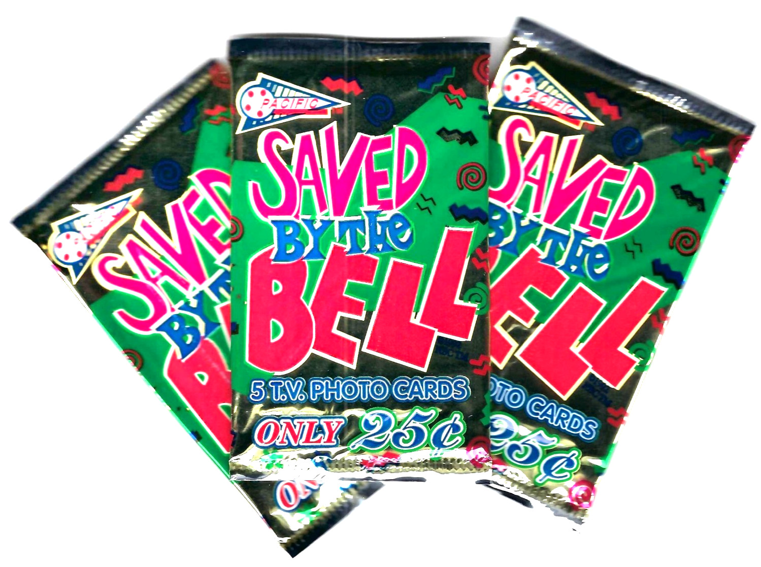 Vintage Saved By The Bell Trading Cards 3 Packs of 5 Cards per pack Pacific 1992