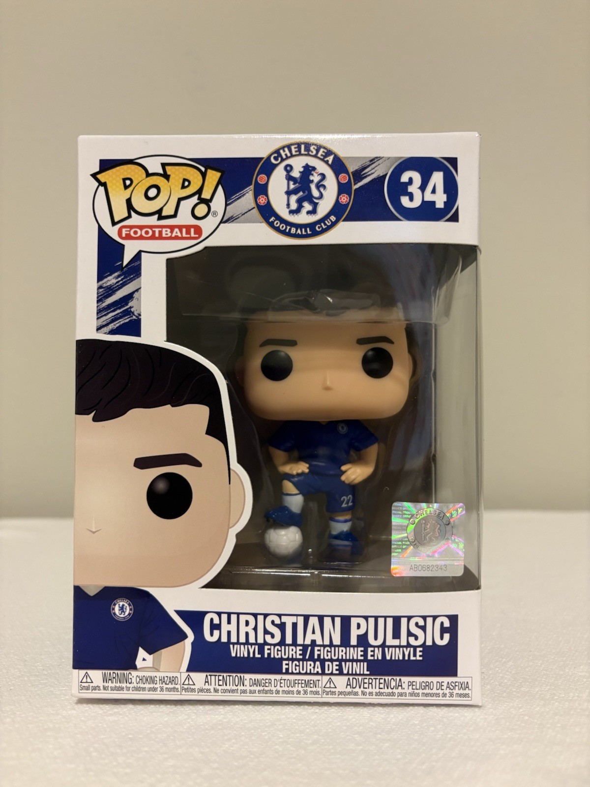 Funko Pop Football Christian Pulisic Chelsea Football Club #34 Vinyl Figure⚽️