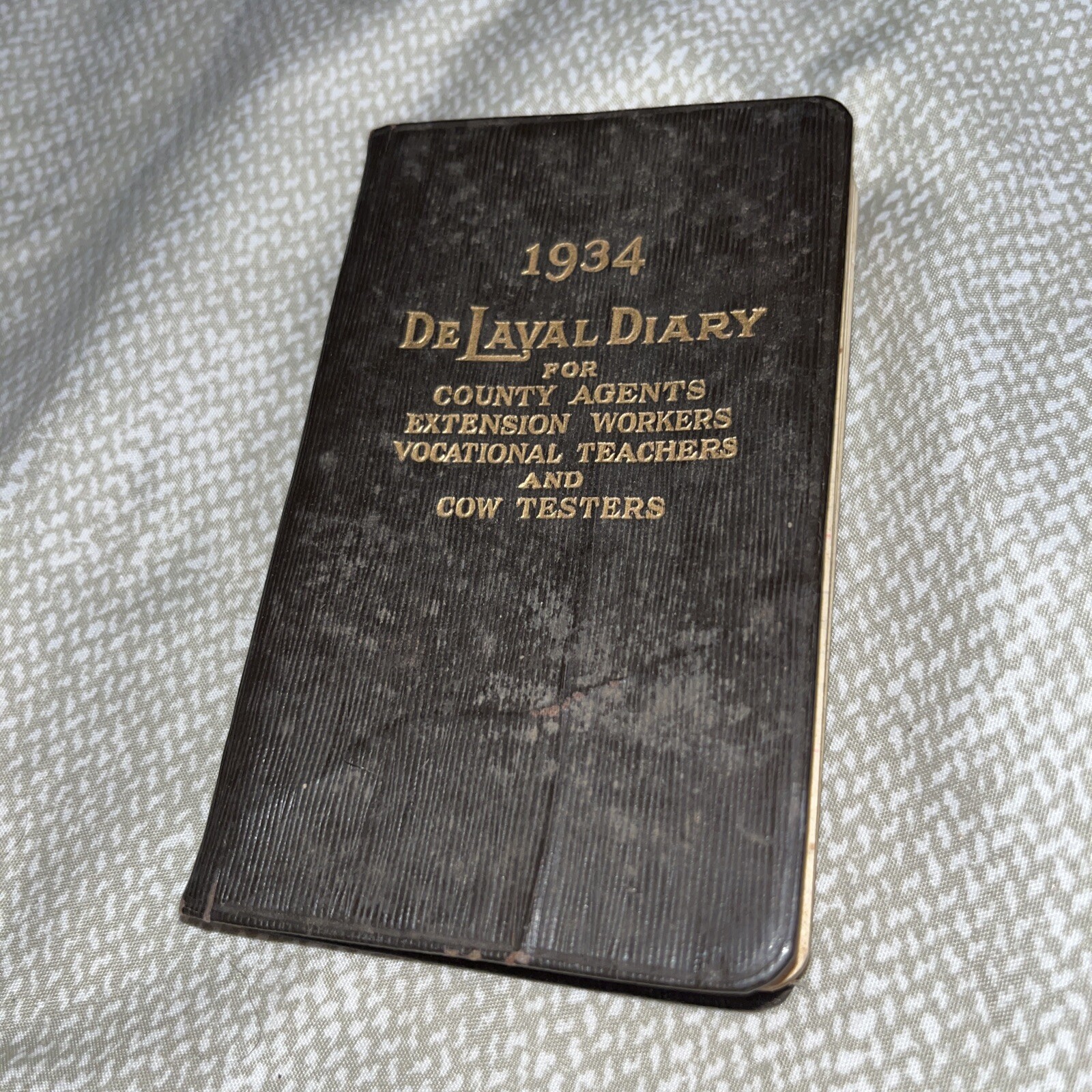 1934 DeLaval Pocket Diary: County Agents Teachers Cow Testers Journal De Laval