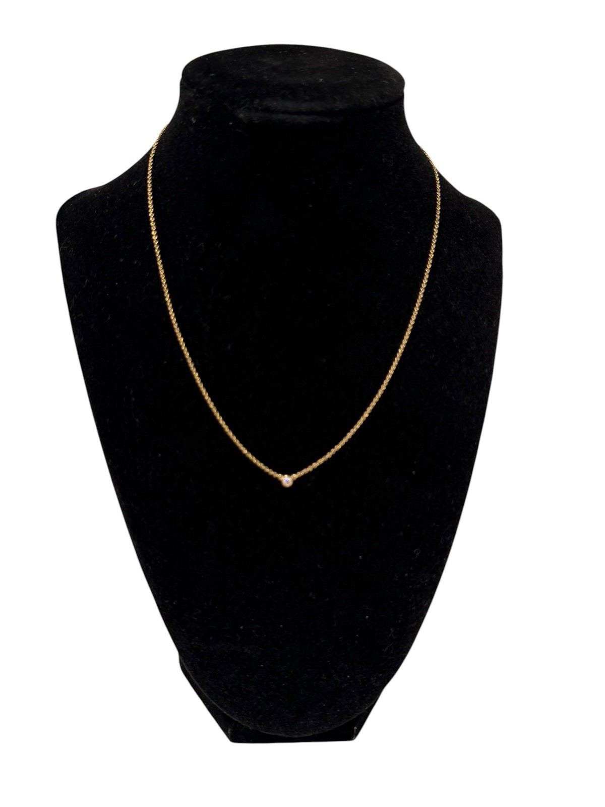 Tiffany Diamond by the Yard .03 ct Gold Necklace