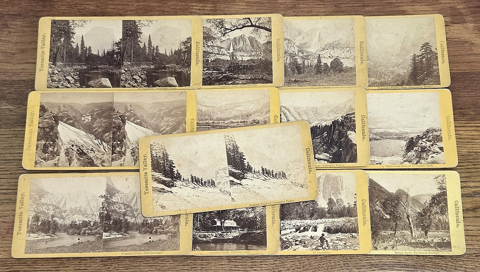 1880s Stereoview Photo Card x13 - YOSEMITE VALLEY California Falls El Capitan