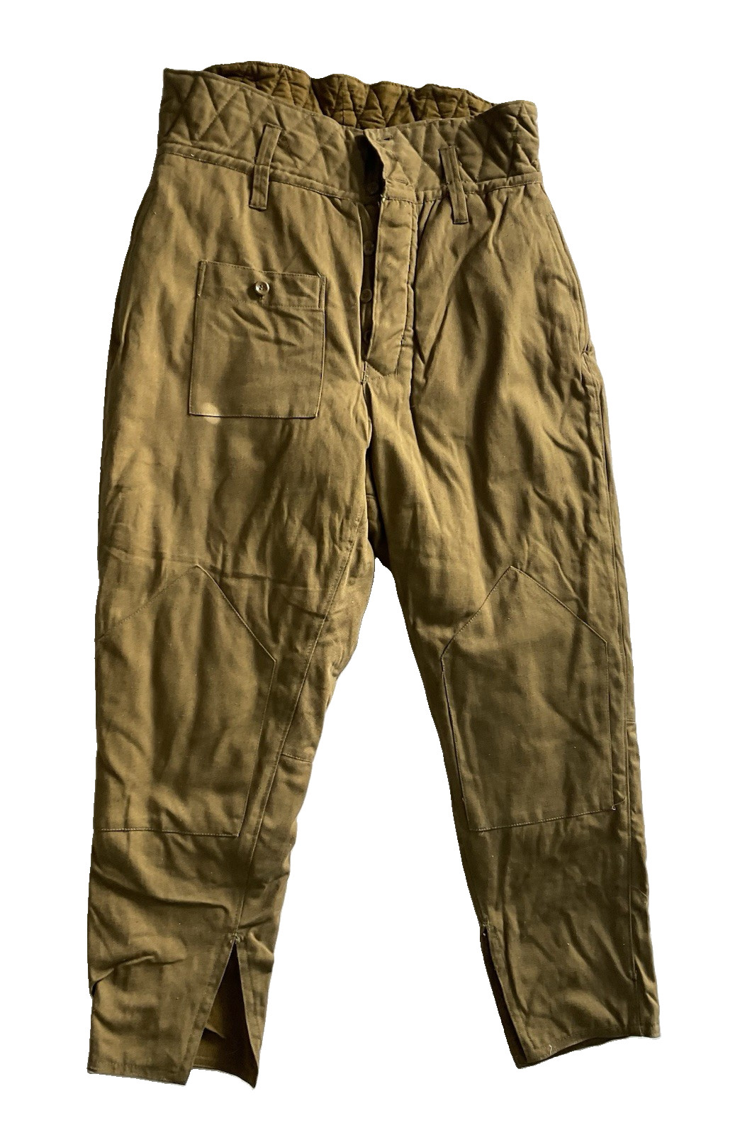 WWII Soviet Russian Army Insulated Quilted Field Trousers 36x30 Vintage
