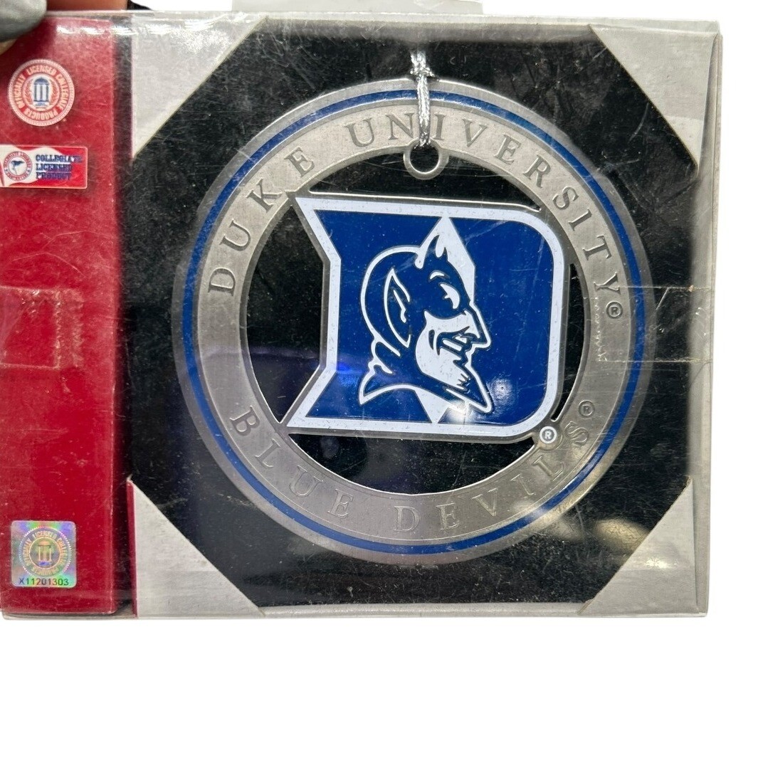 NEW Duke Blue Devils University Sport Candy Cane Ornament Forever Collectibles