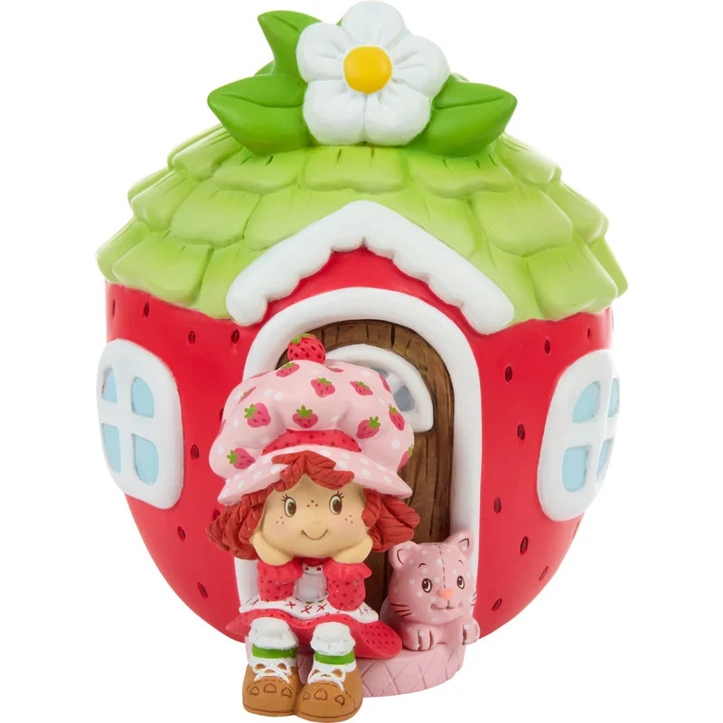 ❦ New PRECIOUS MOMENTS Figurine STRAWBERRY SHORTCAKE Custard Cat House Bank Pink ❦ New PRECIOUS MOMENTS Figurine STRAWBERRY SHORTCAKE Custard Cat House Bank Pink